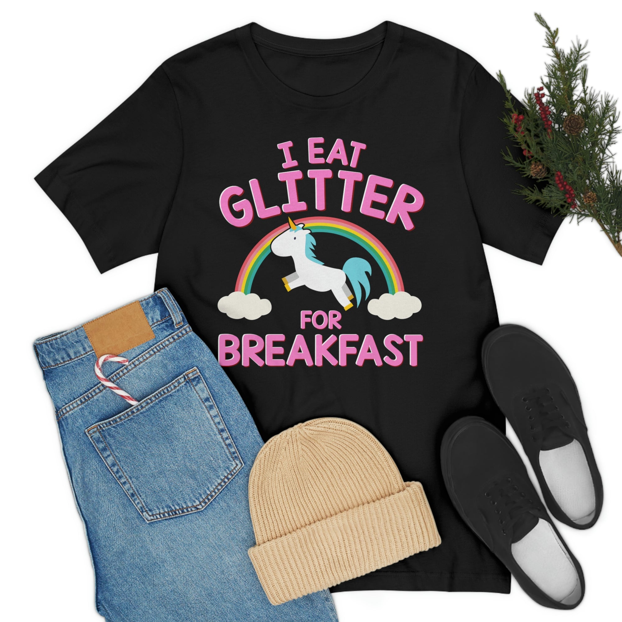 Unicorn Eat Glitter Breakfast TShirtSon UK