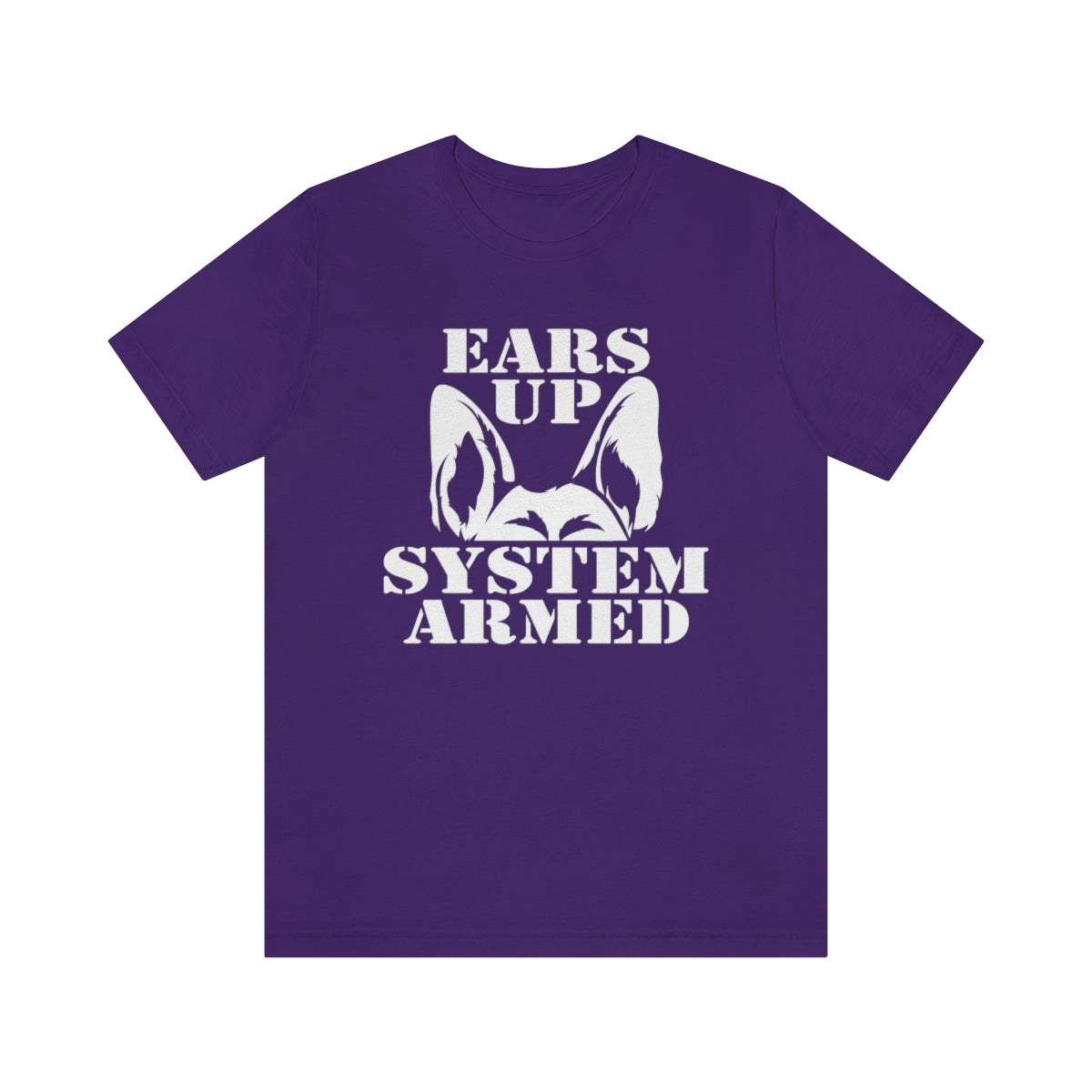 Ears Up System Armed German Shepherd TShirtSon UK