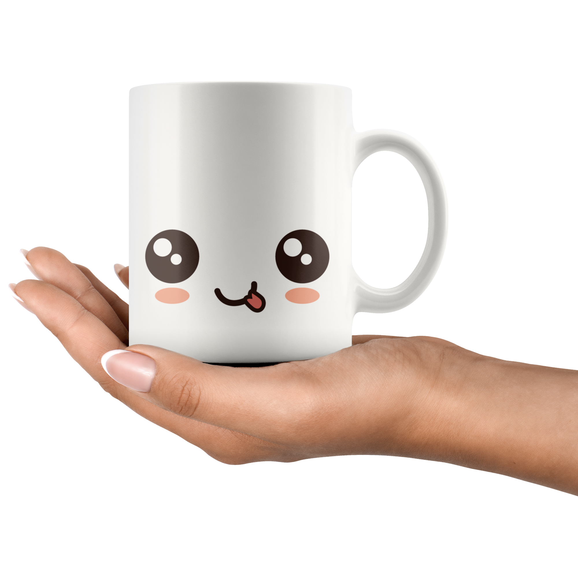 White 11oz Mug - Smiley Face Mug