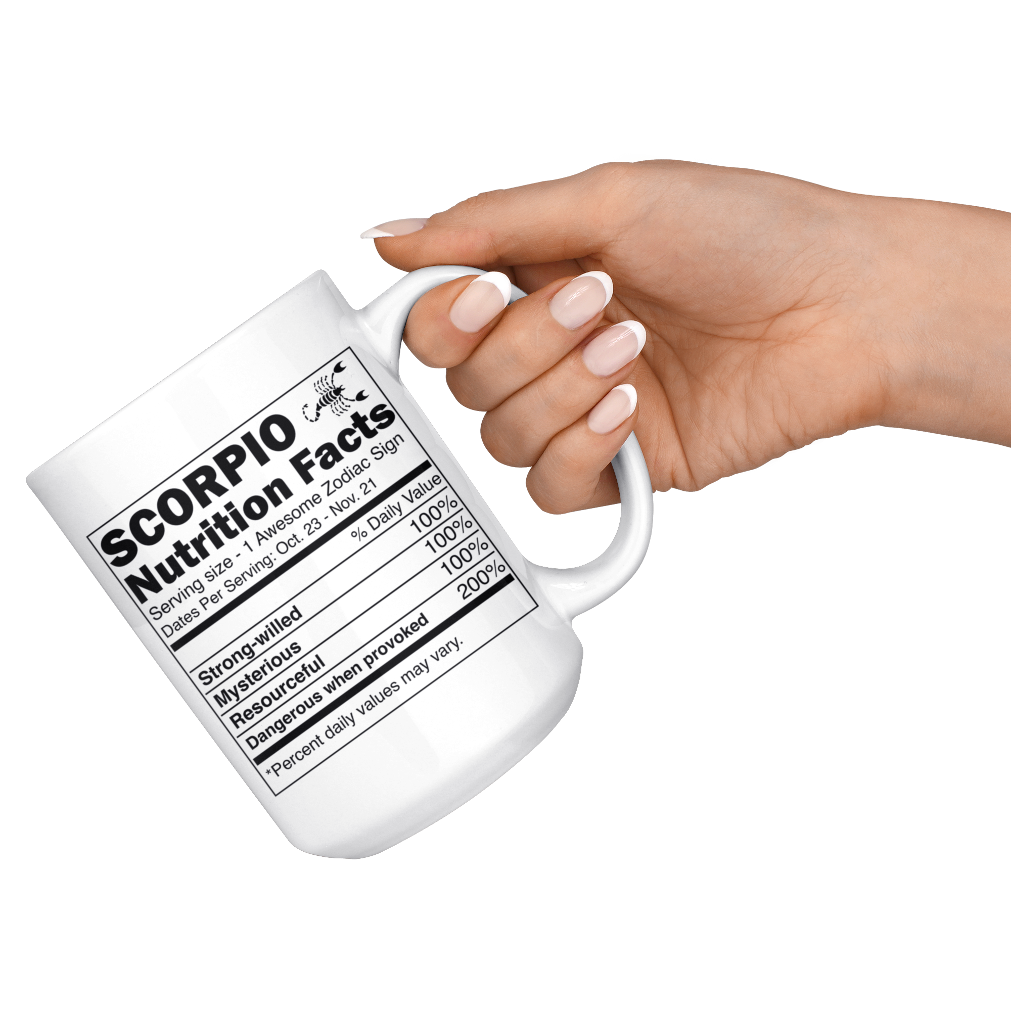 White 15oz Mug - Scorpio Zodiac Nutrition