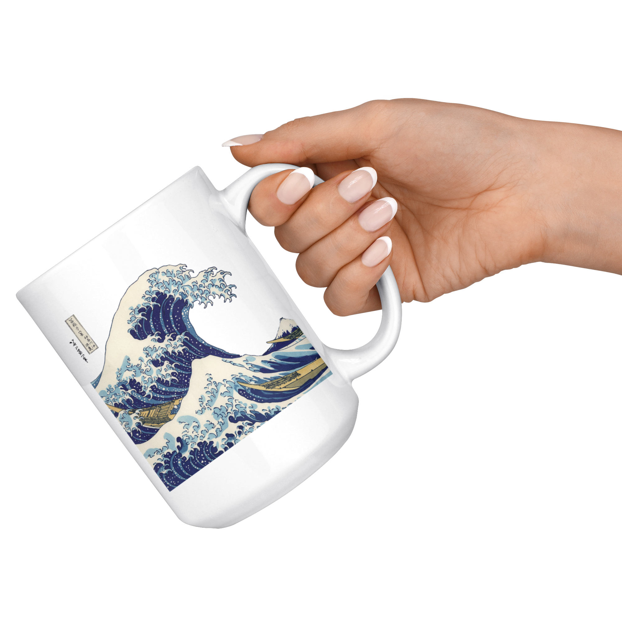 White 15oz Mug - Great Wave Off Kanagawa
