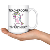 White 15oz Mug - Teachercorn