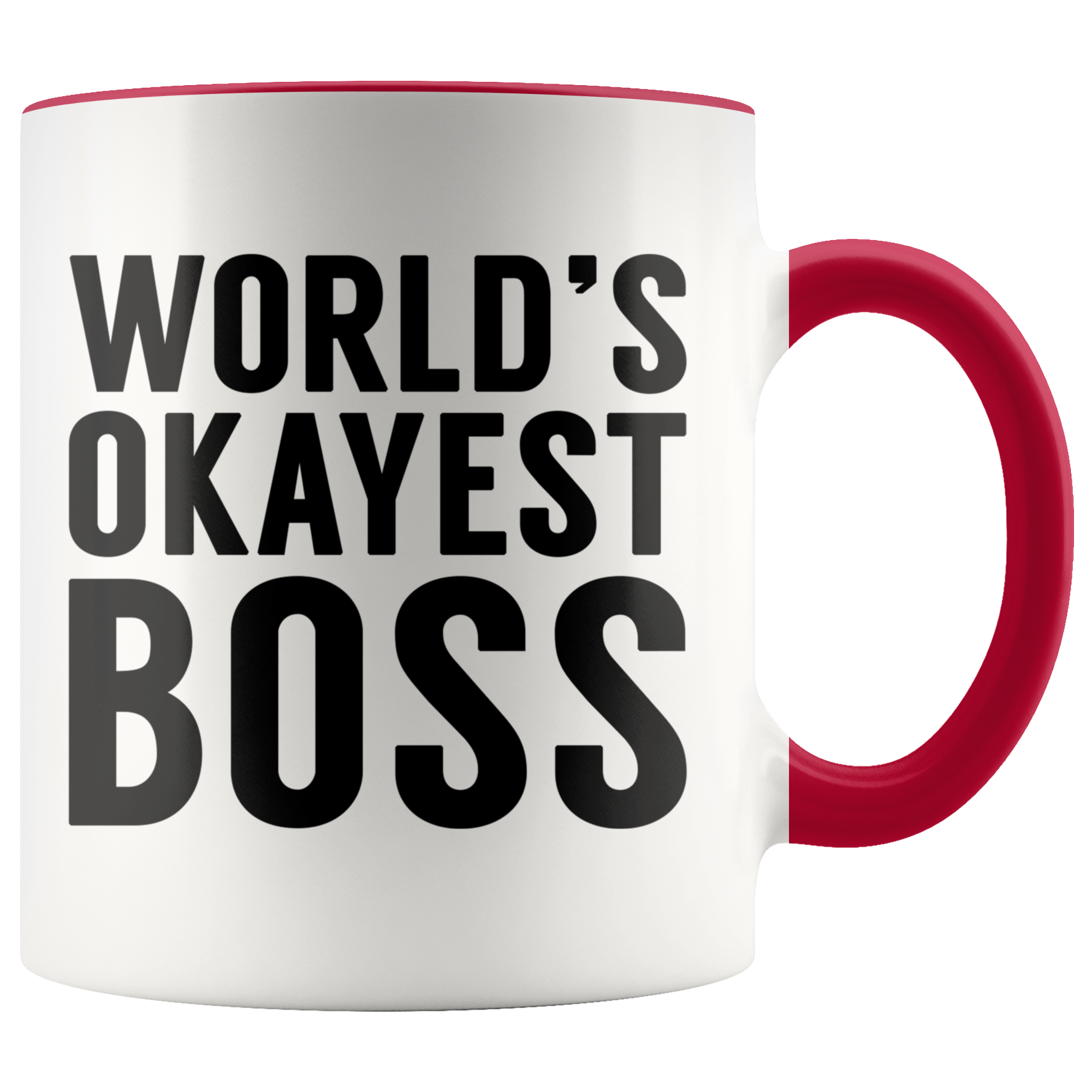 Accent Mug - World's Okayest Boss