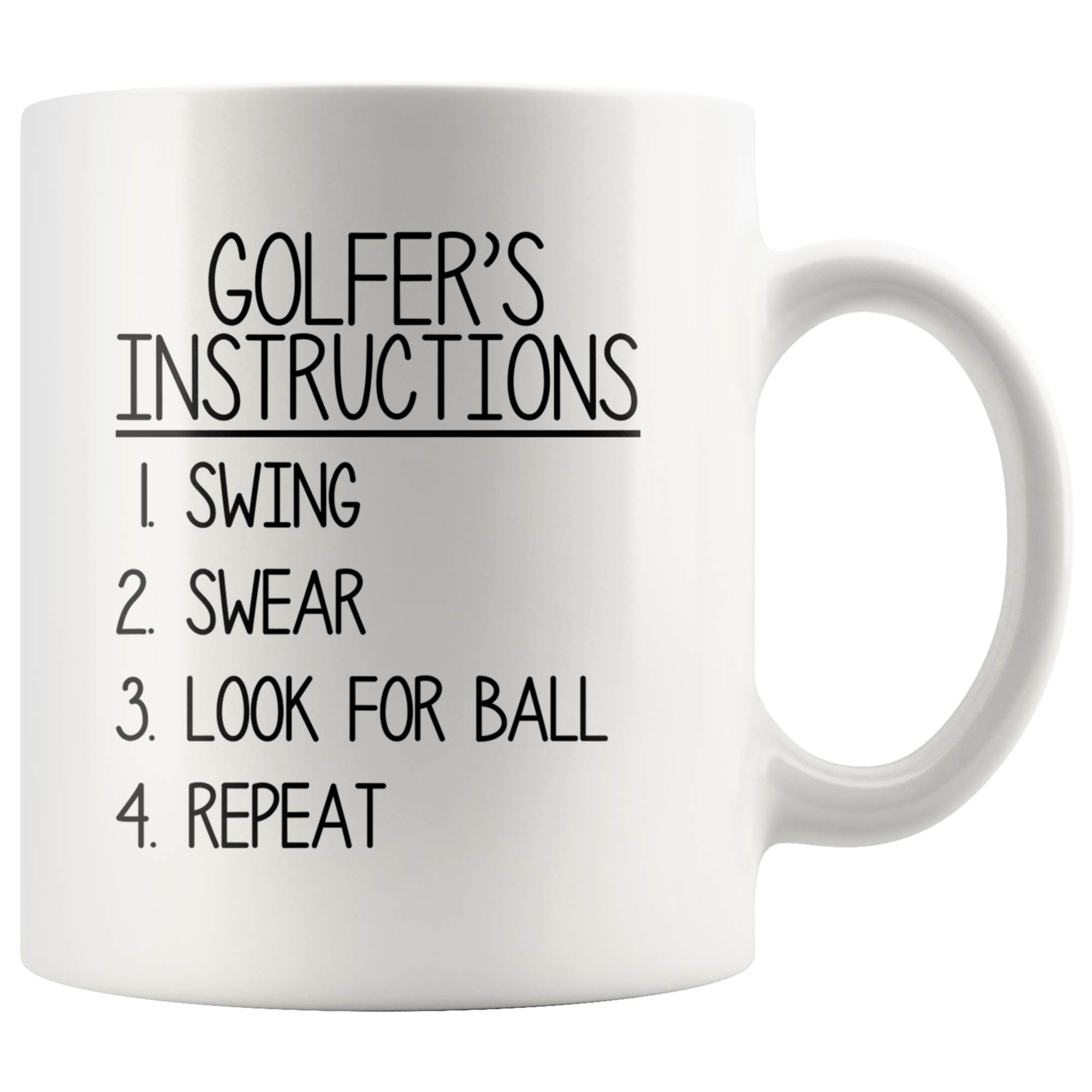 Accent Mug - Golfer's Instructions