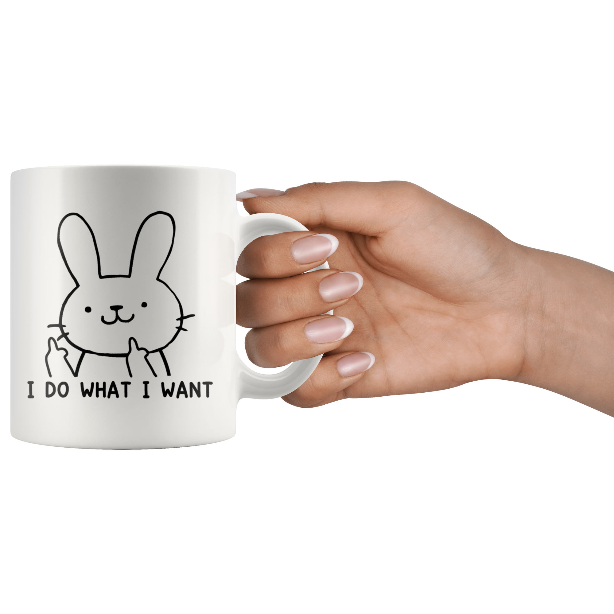 White Mugs - Bunny I Do What I Want