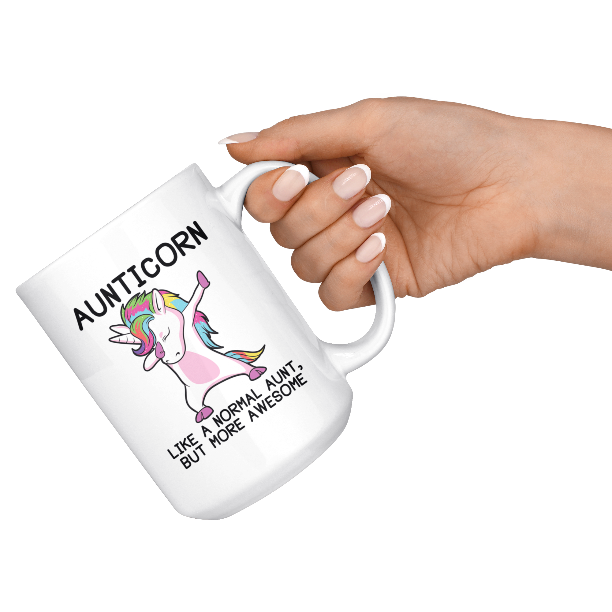 White 15oz Mug - Aunticorn