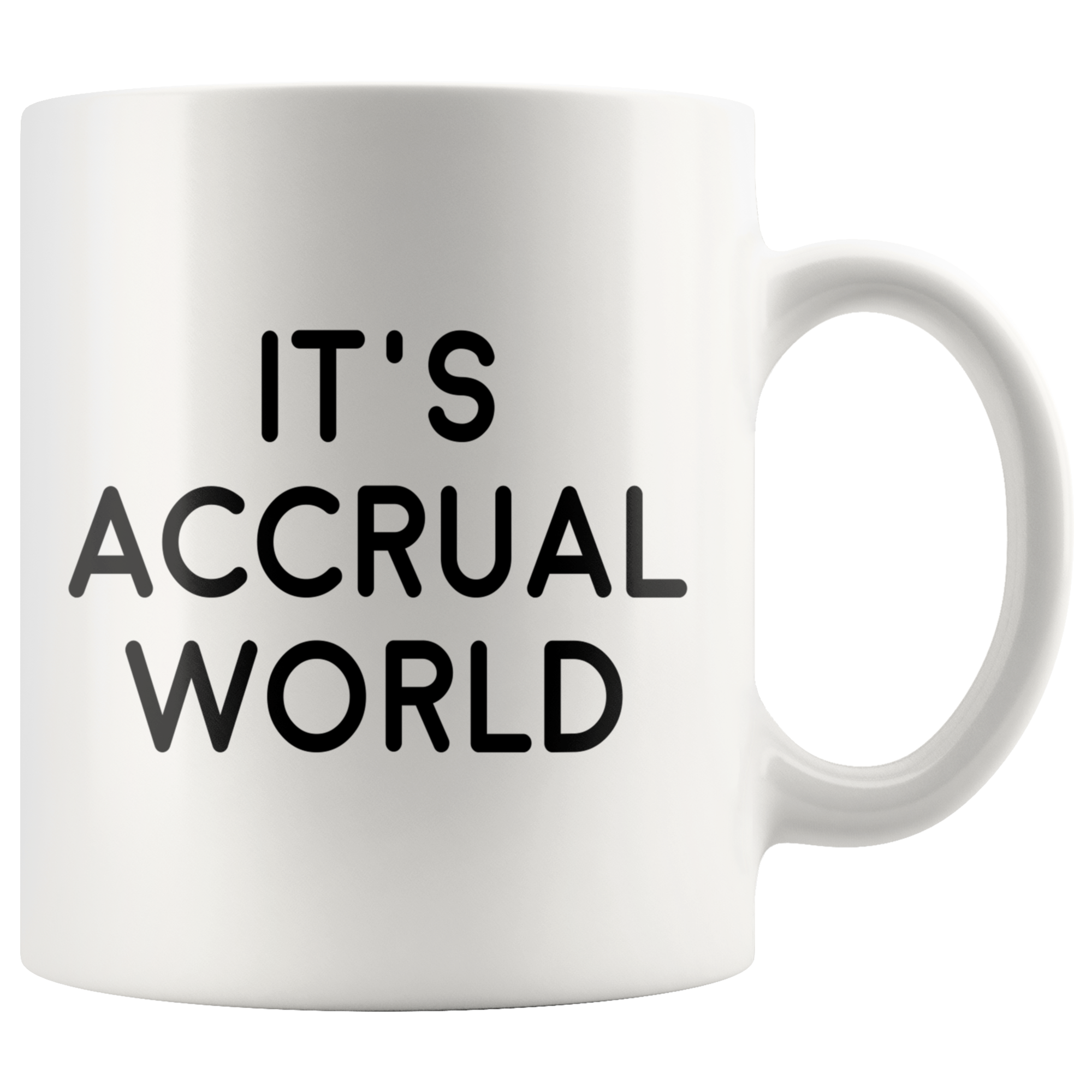 White 11oz Mug - It's Accrual World