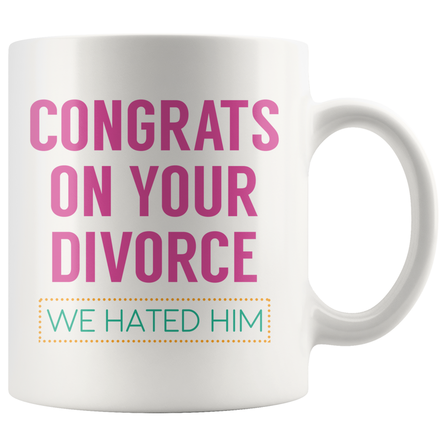 White Mugs - Congrats On Your Divorce