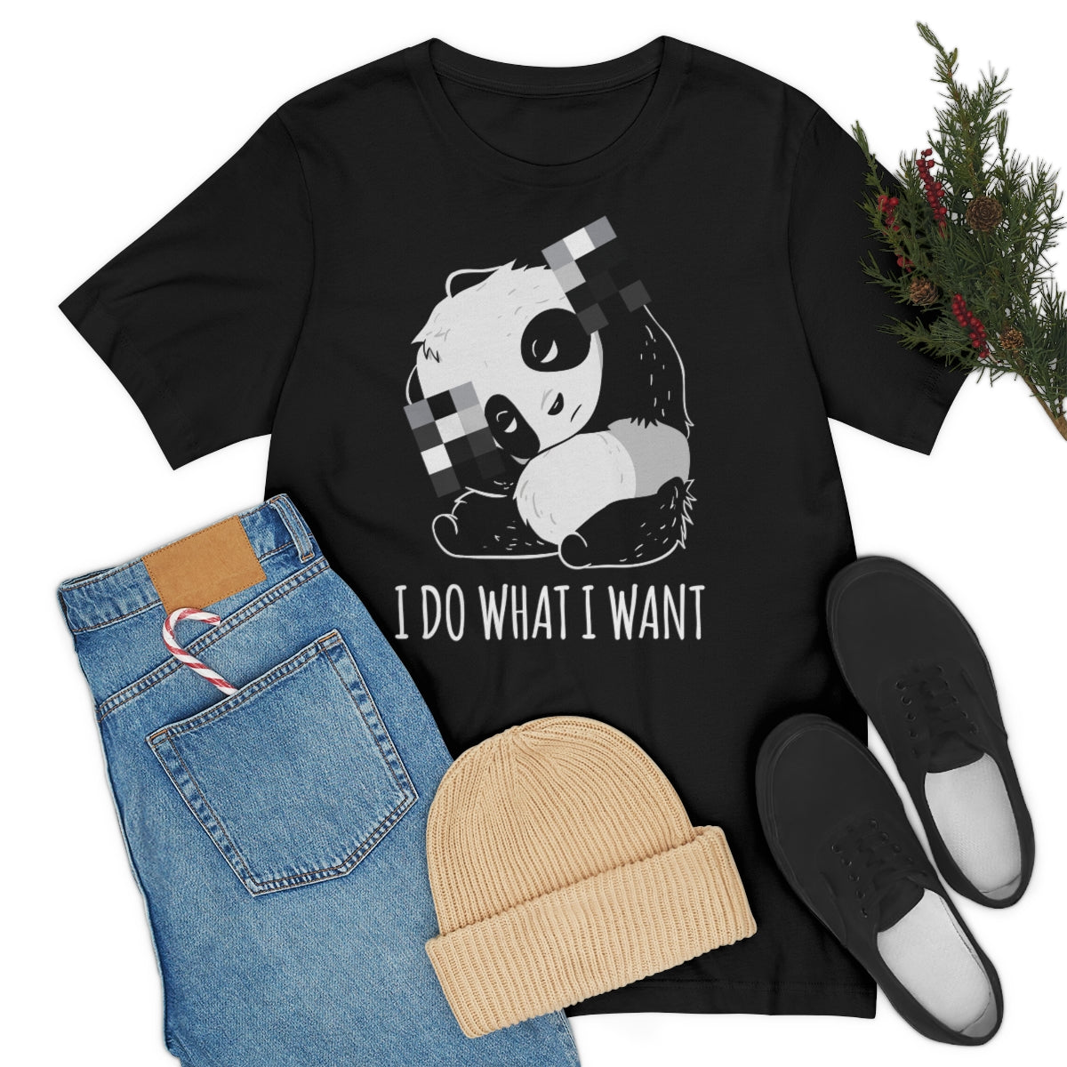 Panda I Do What I Want TShirtSon UK