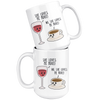 White 15oz Mug - Wine And Coffee
