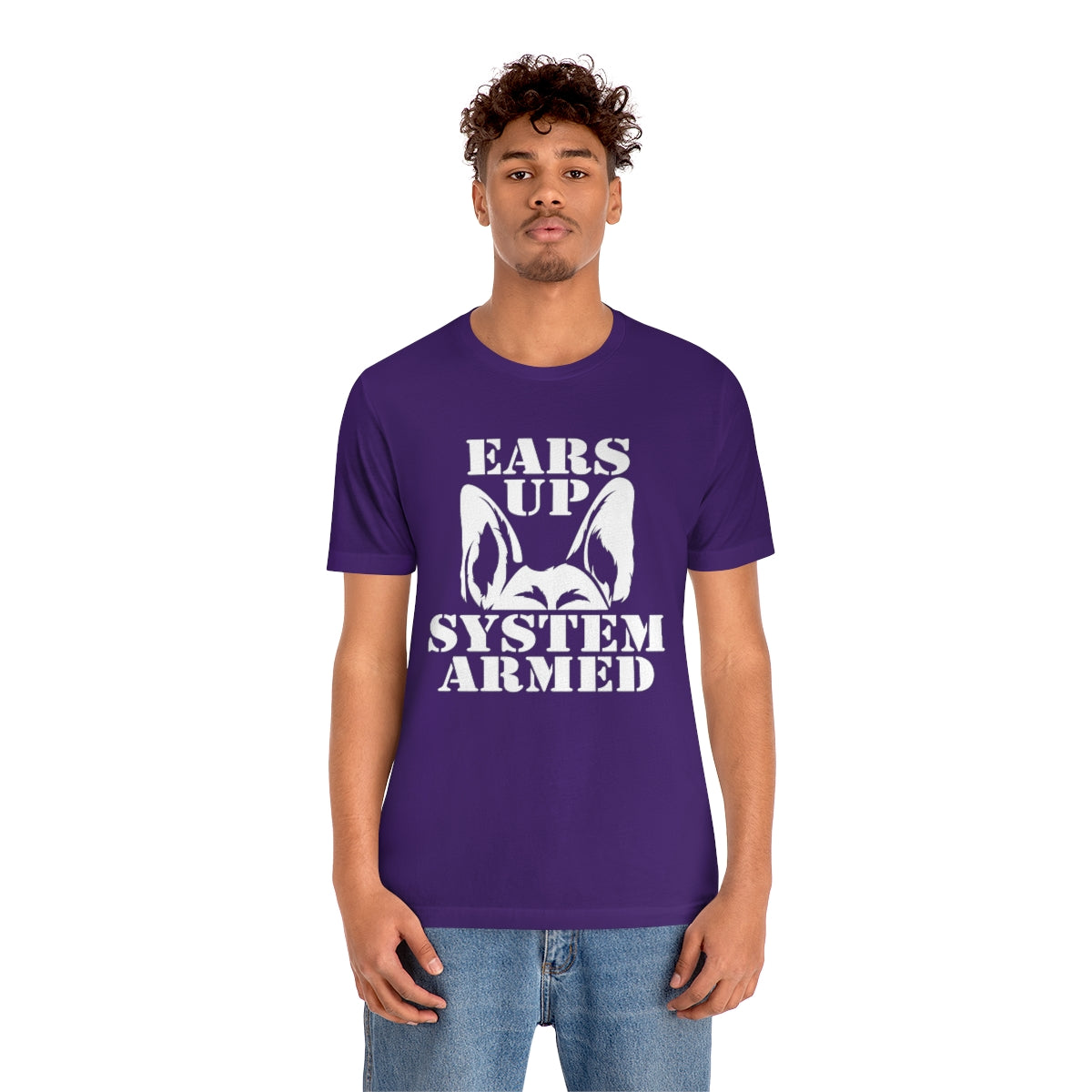 Ears Up System Armed German Shepherd TShirtSon UK