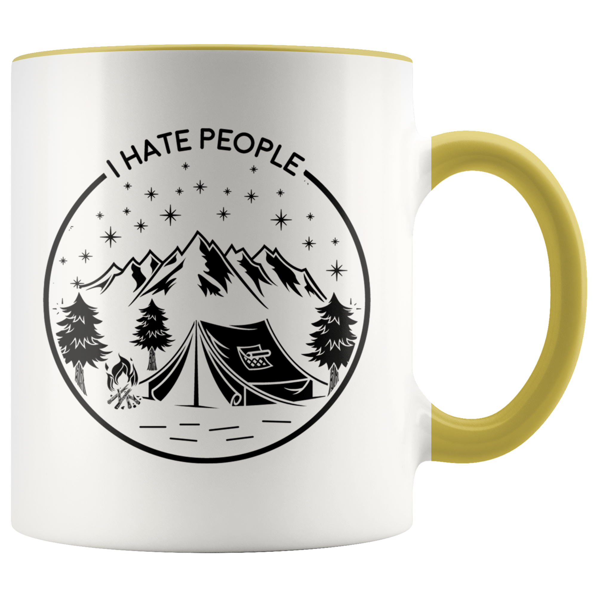 Accent Mug - Camping Hate People Mug