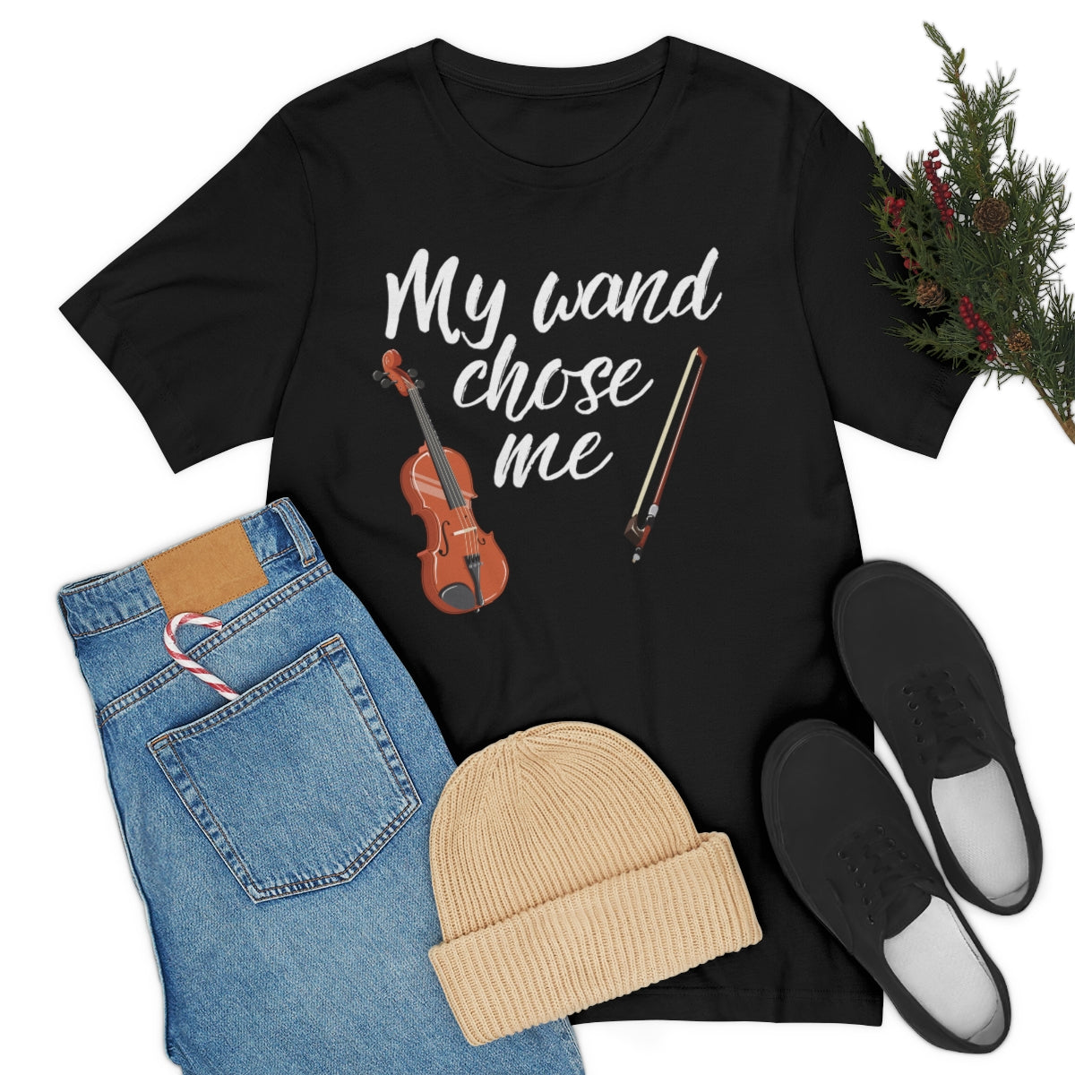Violin Wand Chose Me TShirtSon UK