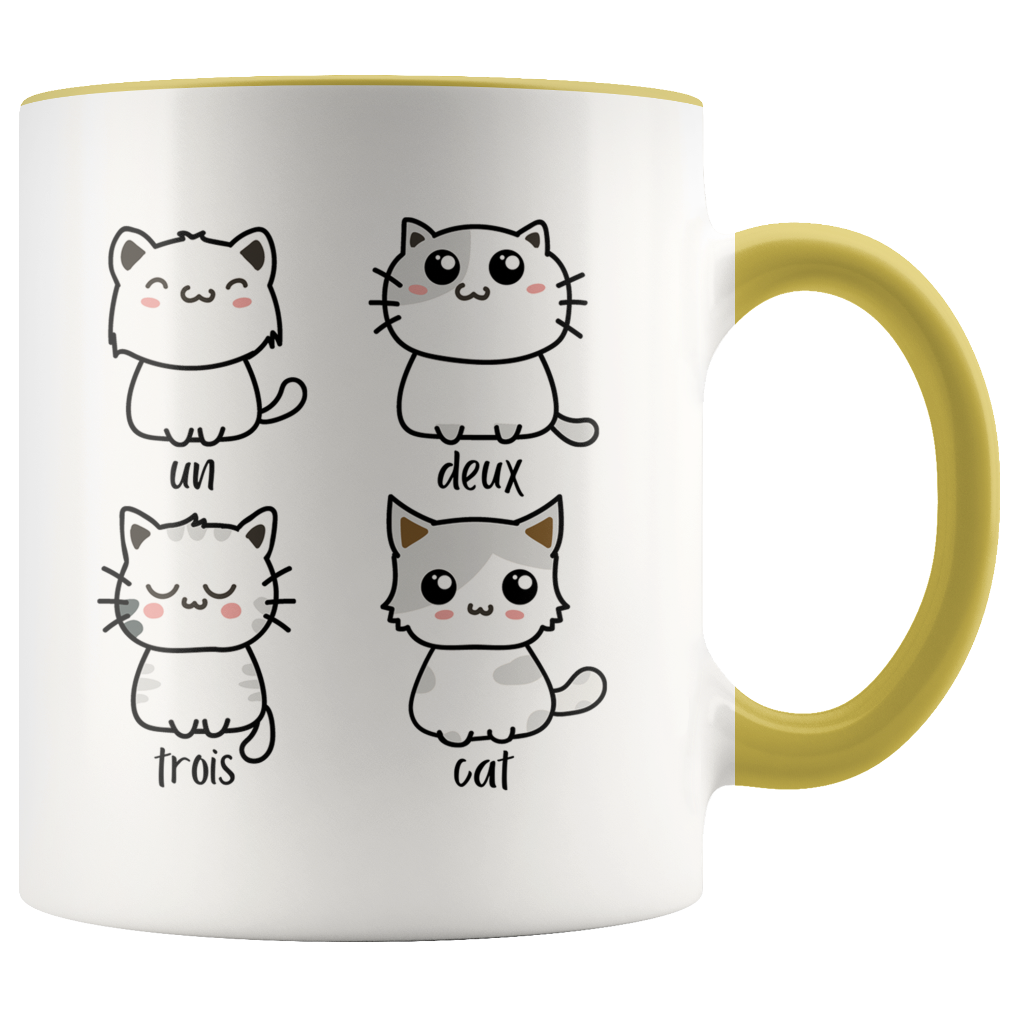 Accent Mug - Un Deux Trois Cat
