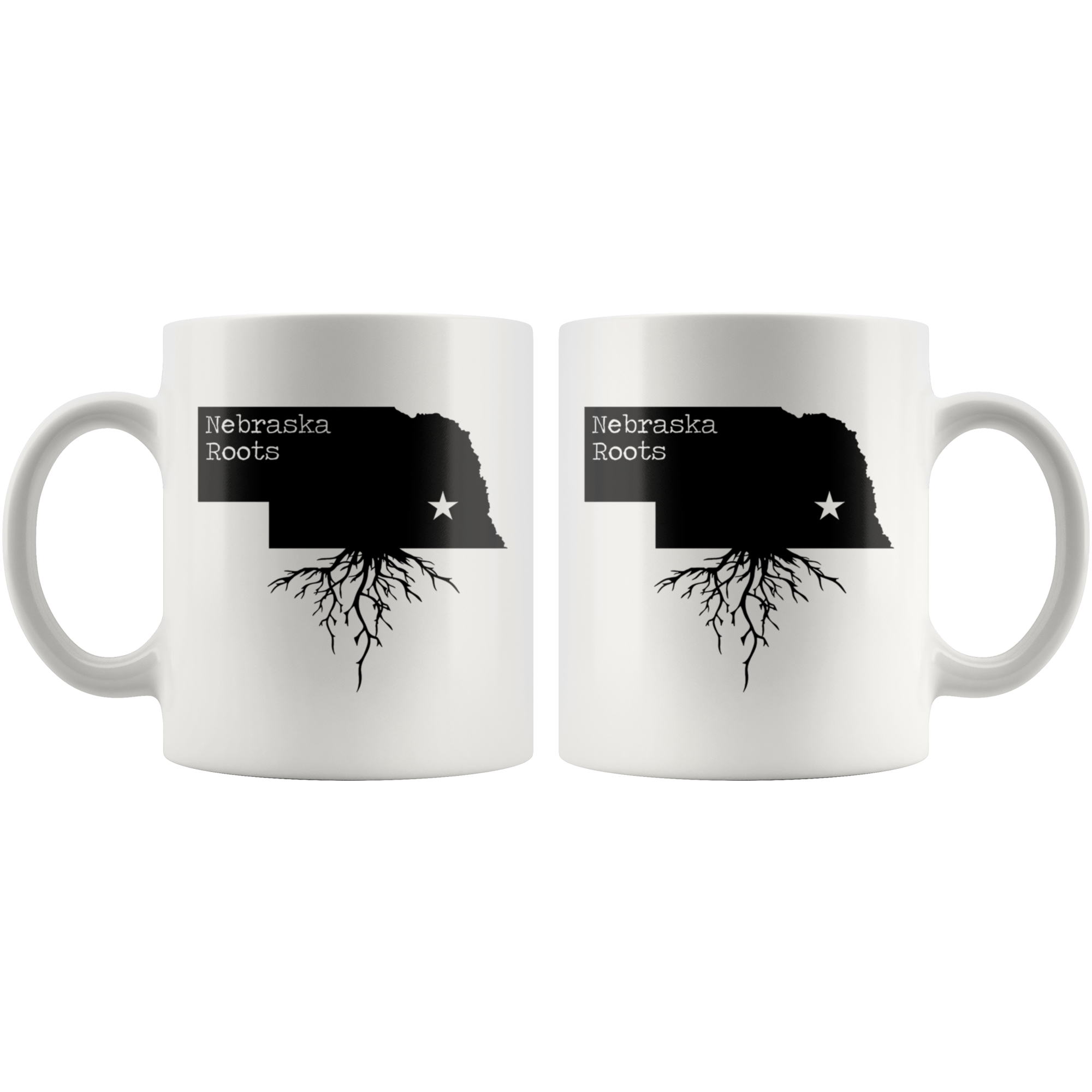 White Mugs - Nebraska Roots
