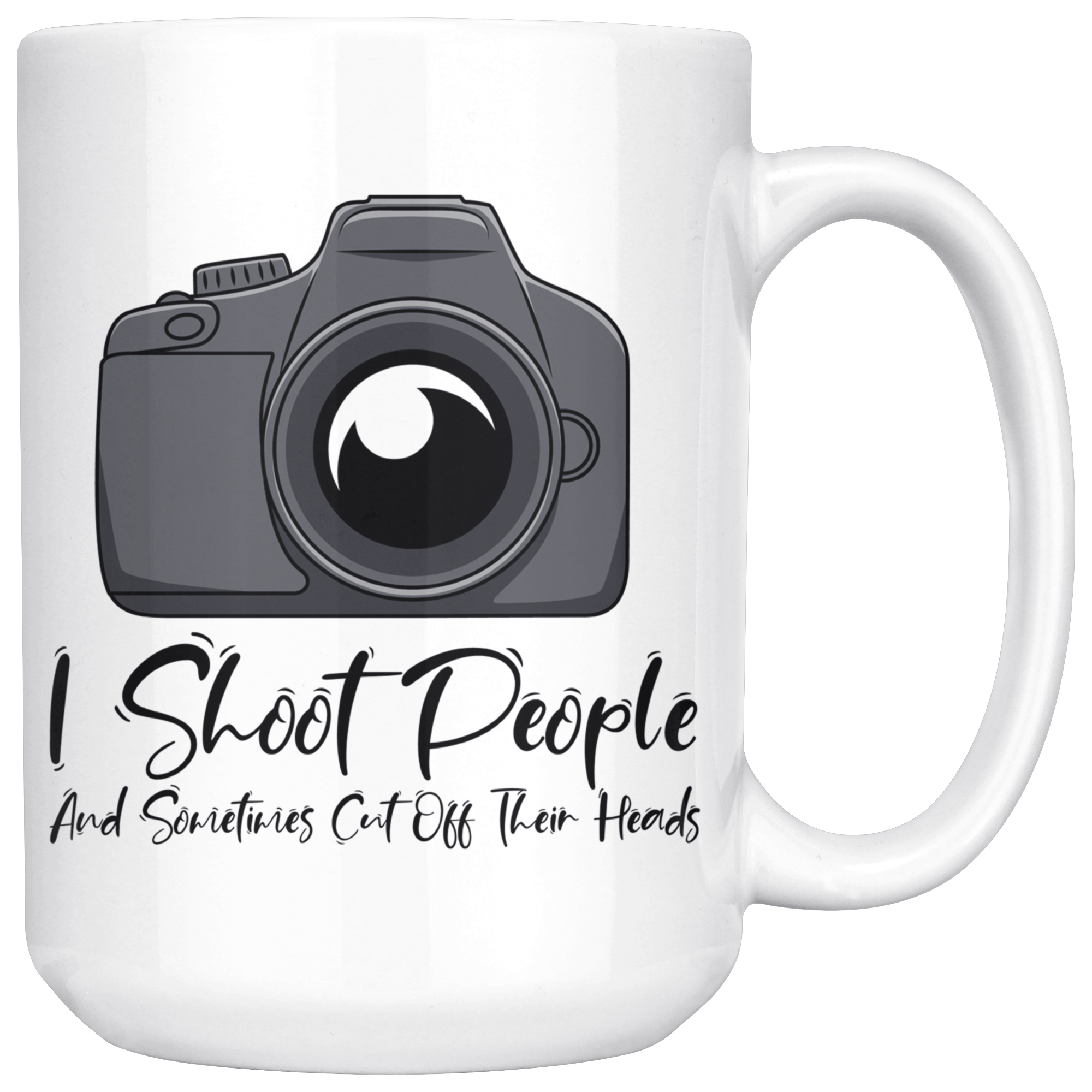 White 15oz Mug - Camera Shoot People