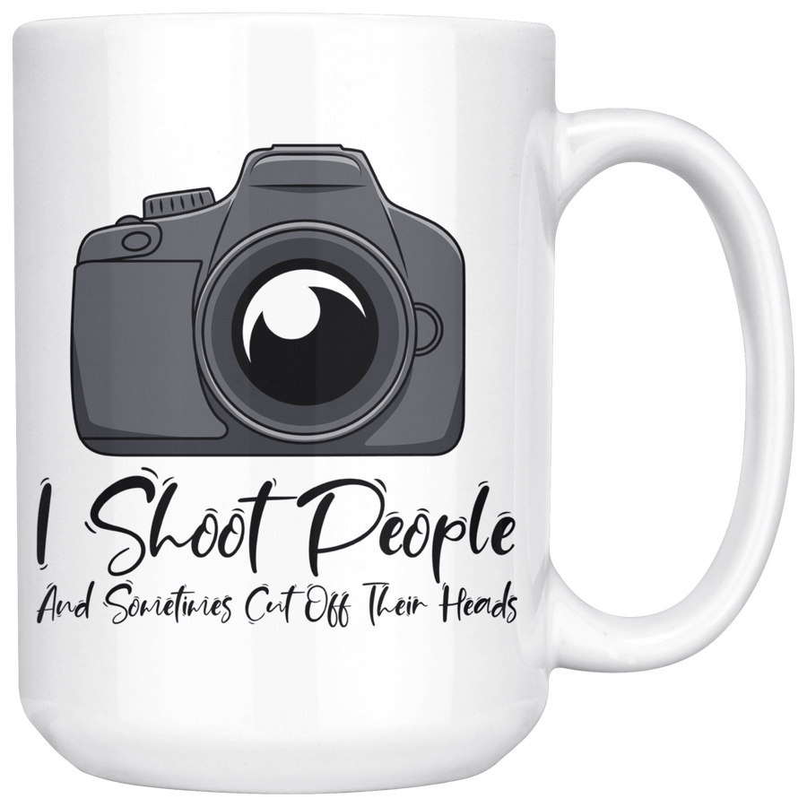 White 15oz Mug - Camera Shoot People