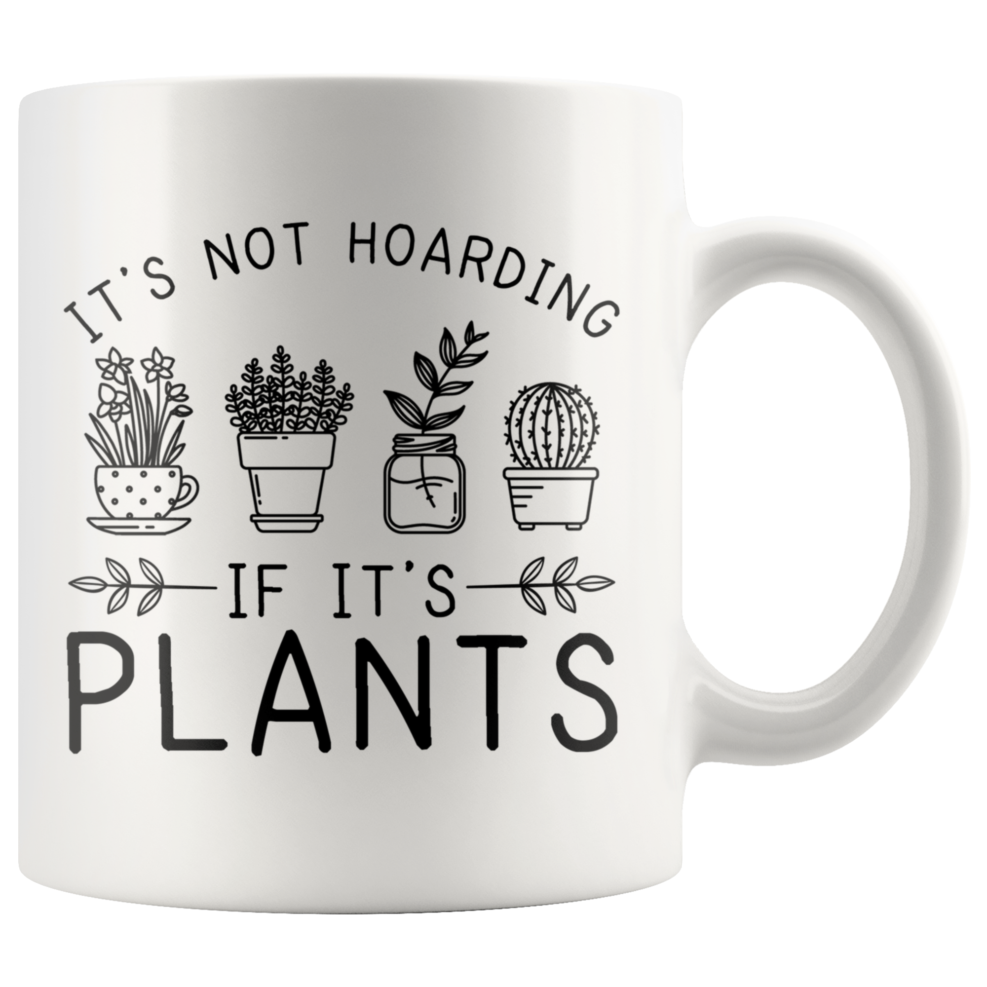 White Mugs - Hoarding Plants