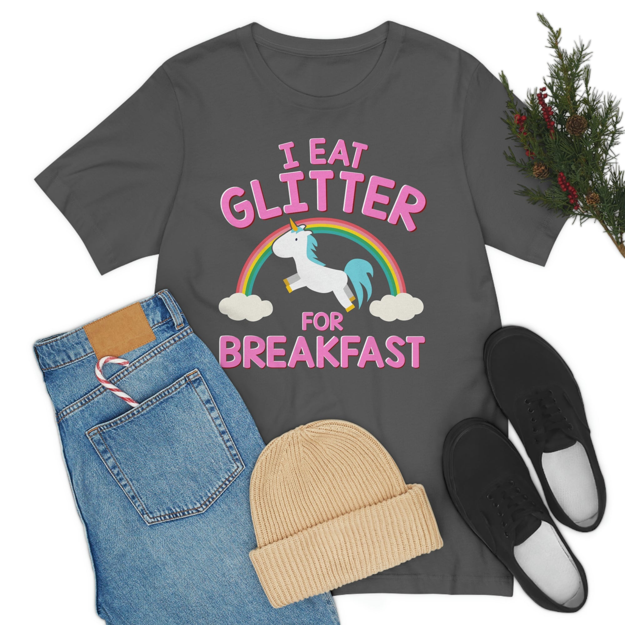 Unicorn Eat Glitter Breakfast TShirtSon UK