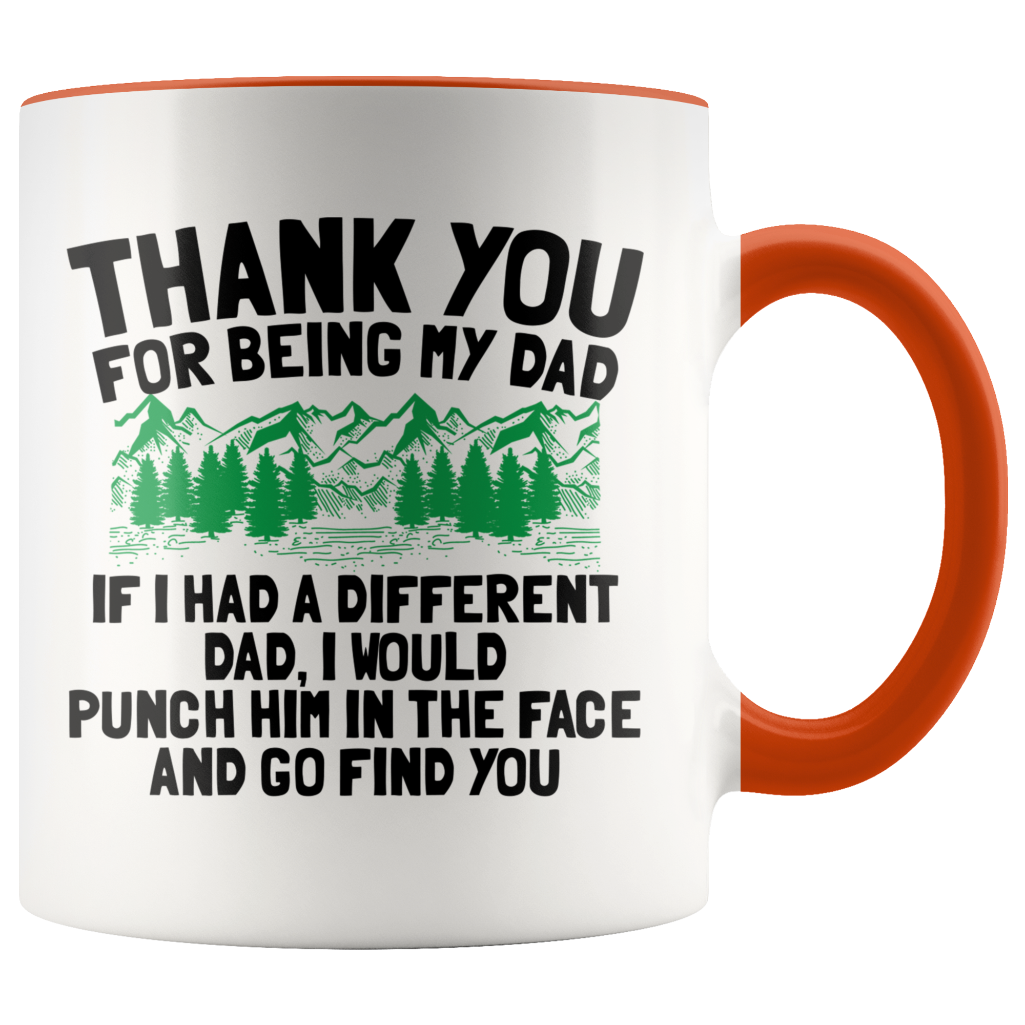 Accent Mug - Thank You Dad Punch
