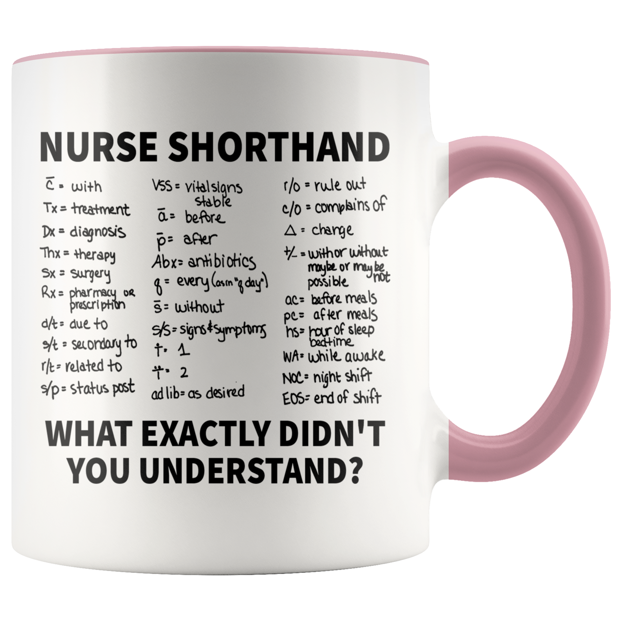 Accent Mug - Nurse Shorthand