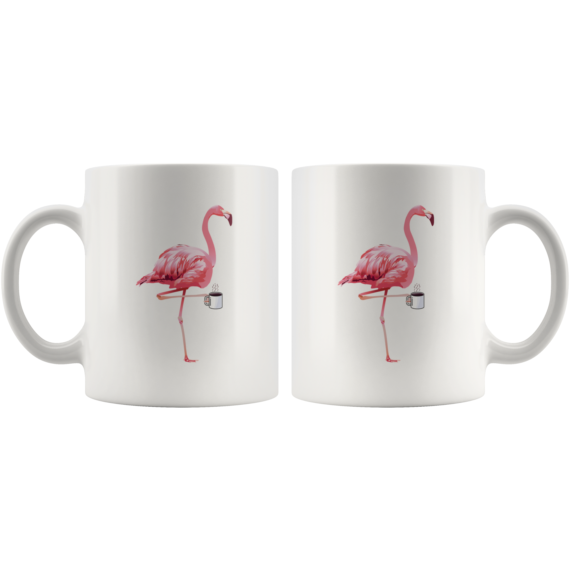 White 11oz Mug - Flamingo Coffee Mug