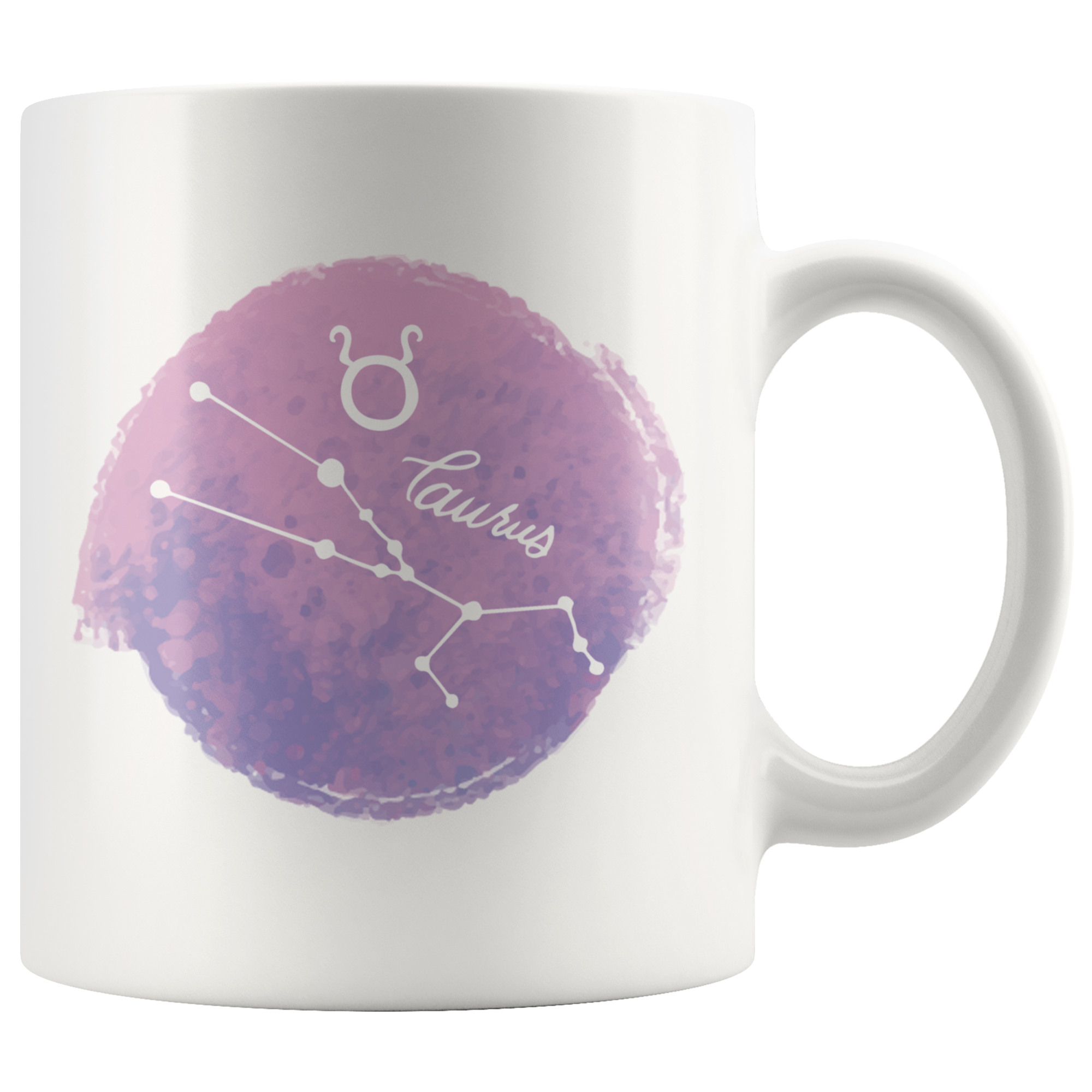 White 11oz Mug - Watercolor Taurus