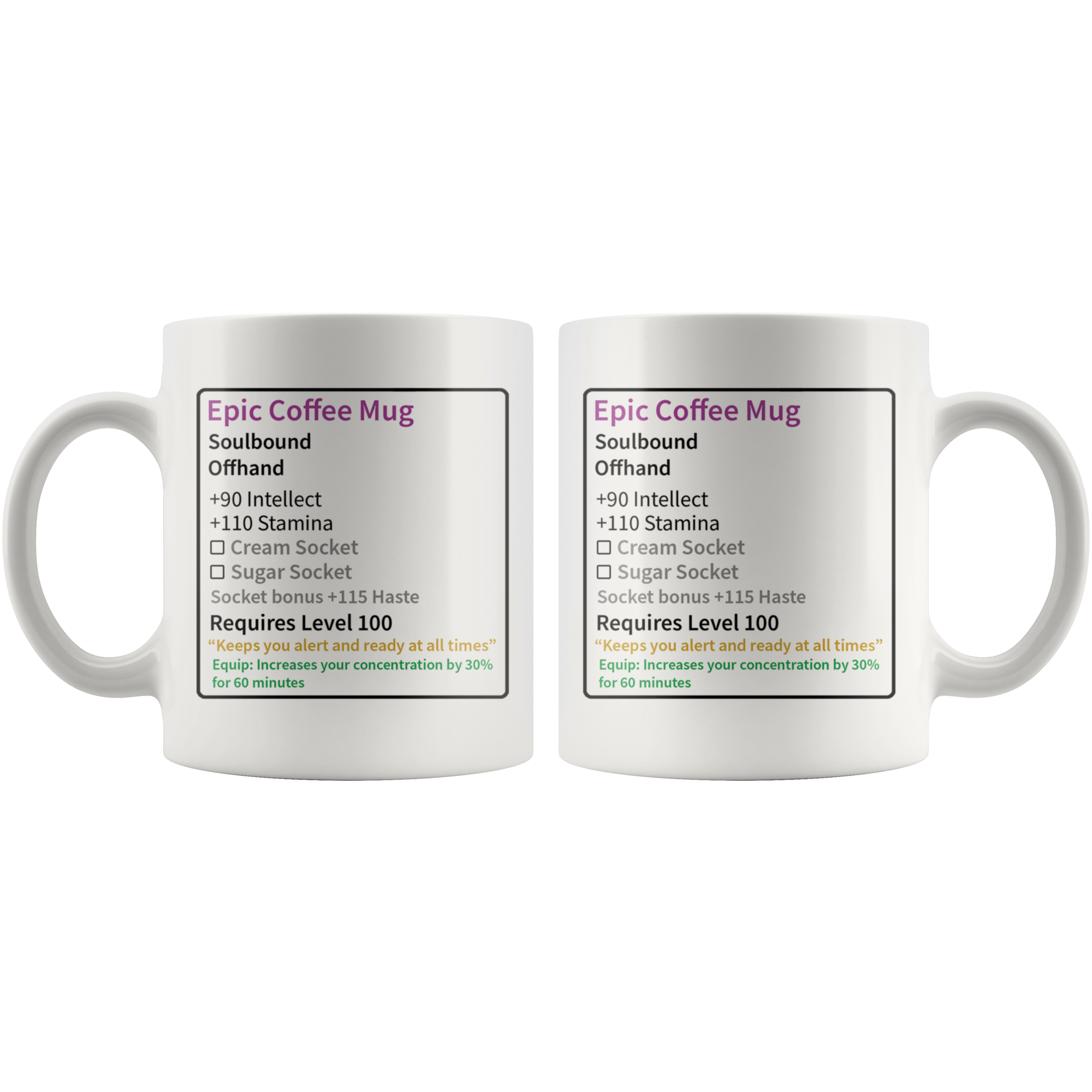 White 11oz Mug - Epic MMO Coffee Mug