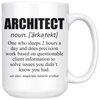 White 15oz Mug - Architect Definition
