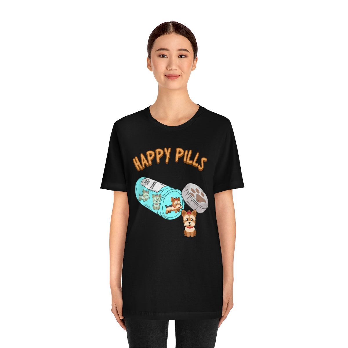 Happy Pills Yorkshire Terrier TShirtSon UK