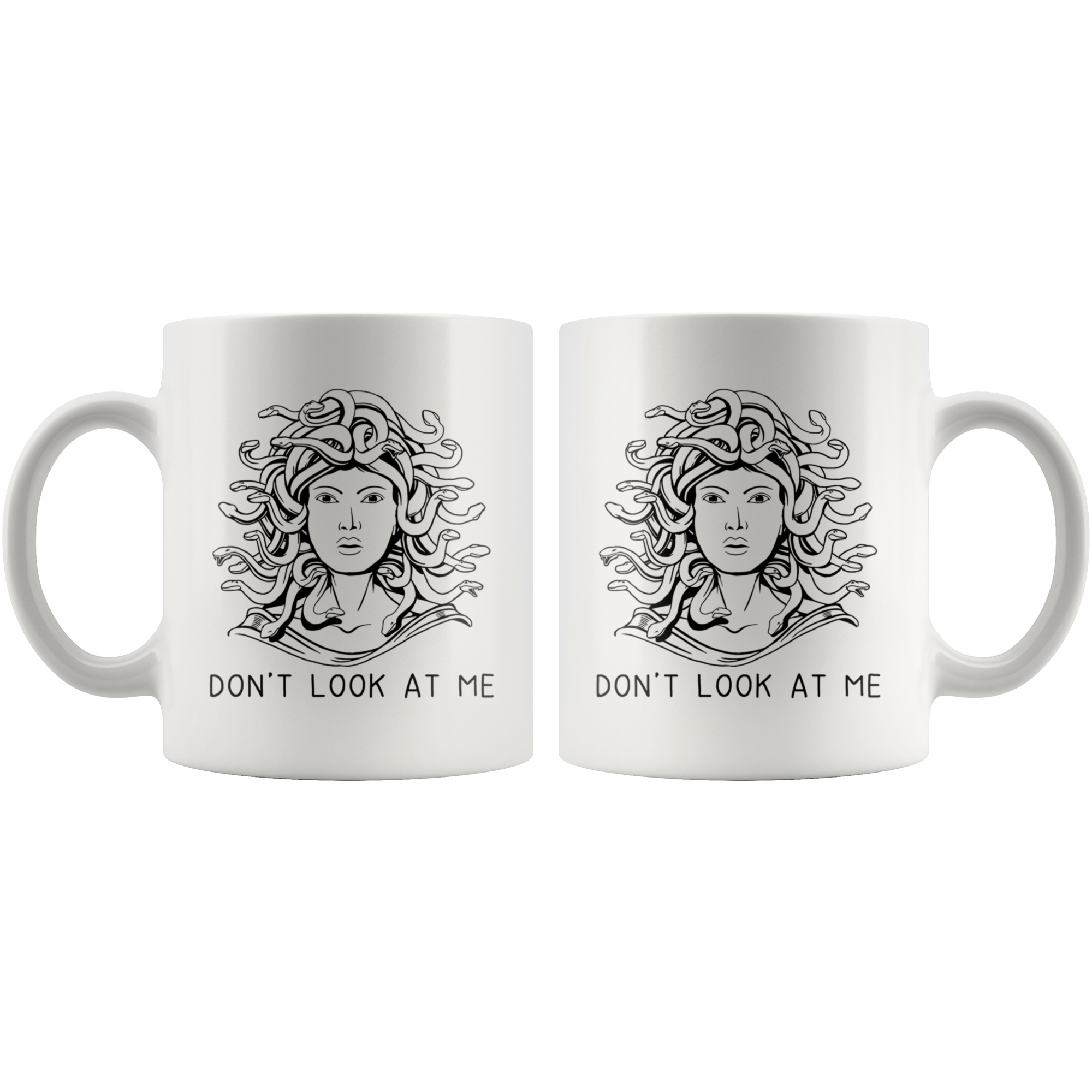 White Mugs - Medusa Don't Look At Me