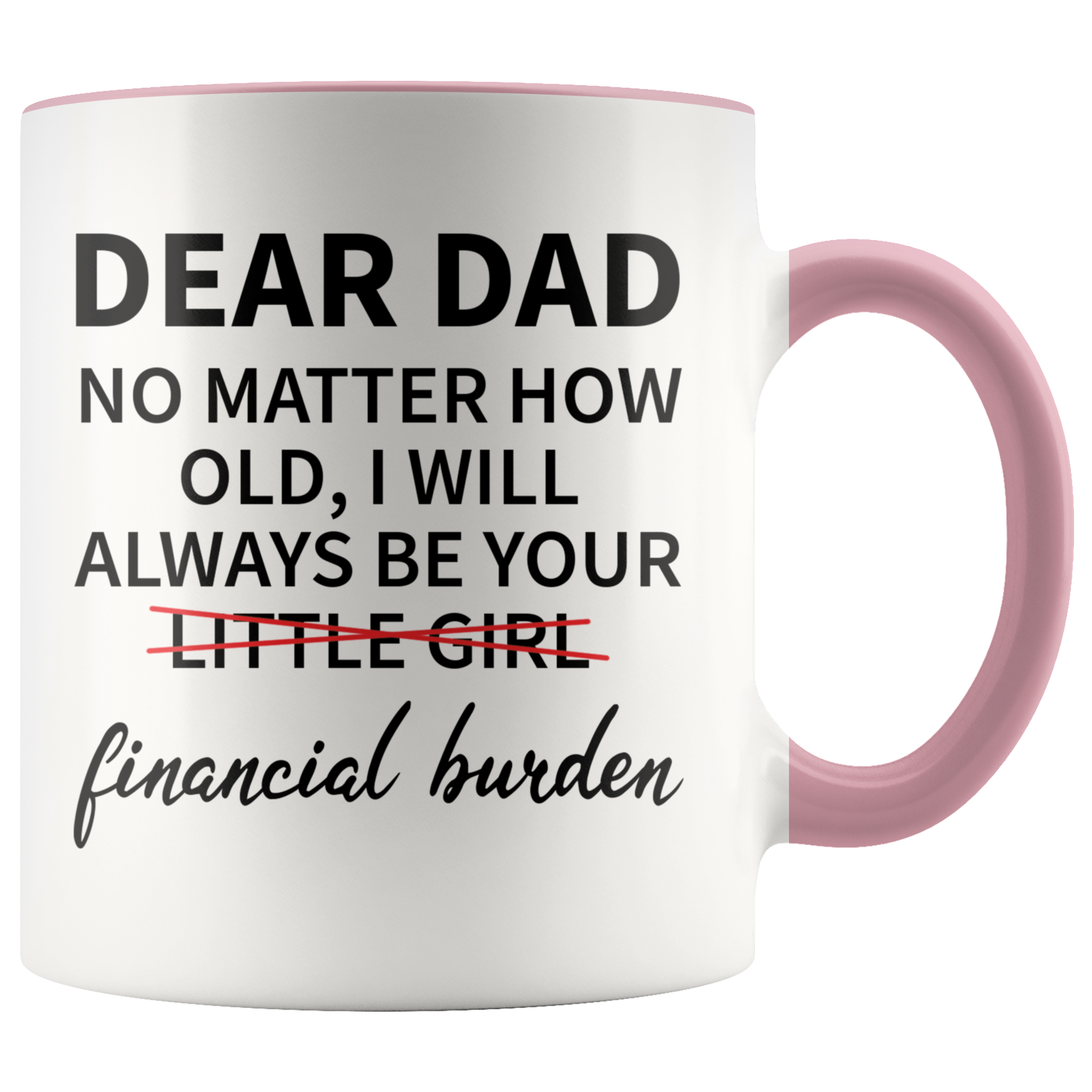 Accent Mug - Dear Dad Financial Burden