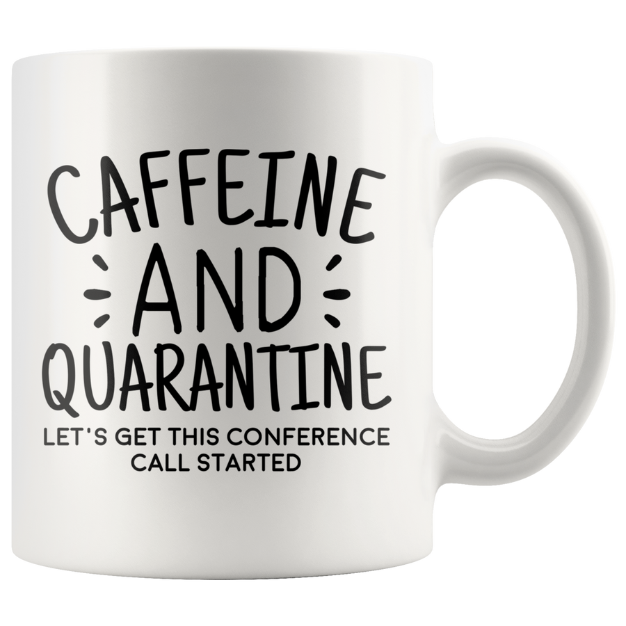 White Mugs - Caffeine and Quarantine