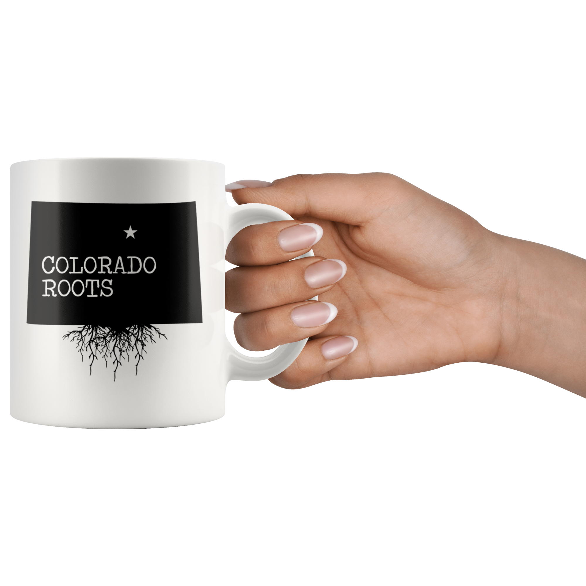 White 11oz Mug - Colorado Roots Map