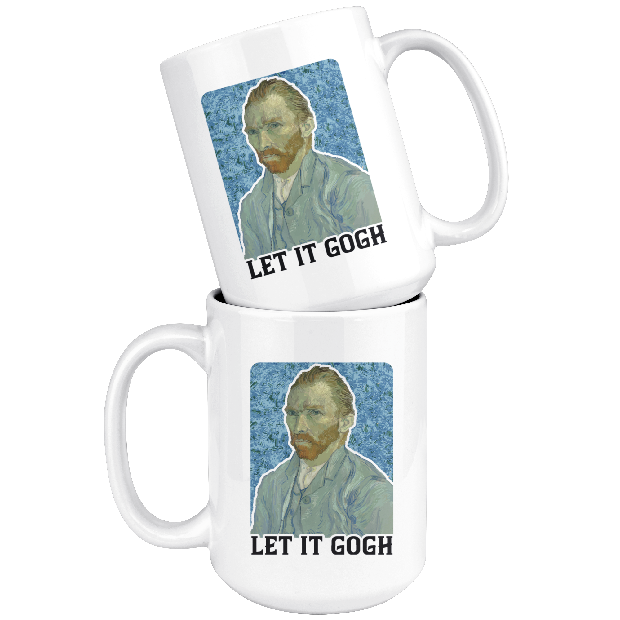 White Mugs - Let It Gogh