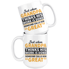 White 15oz Mug - Grandpa Work Is Done