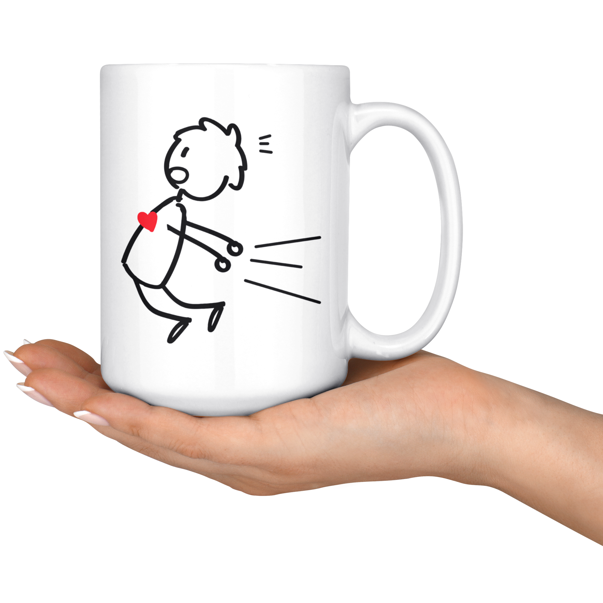 White 15oz Mug - Magnet Matching Mug Boy