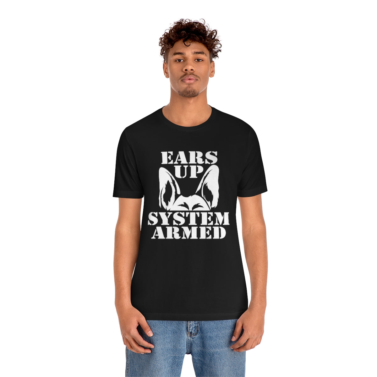 Ears Up System Armed German Shepherd TShirtSon UK