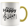 Music Happy Face Accent Mugs