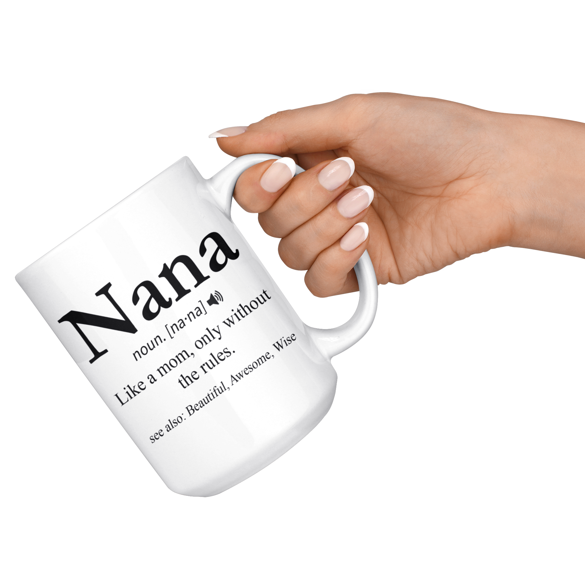 White 15oz Mug - Nana Definition
