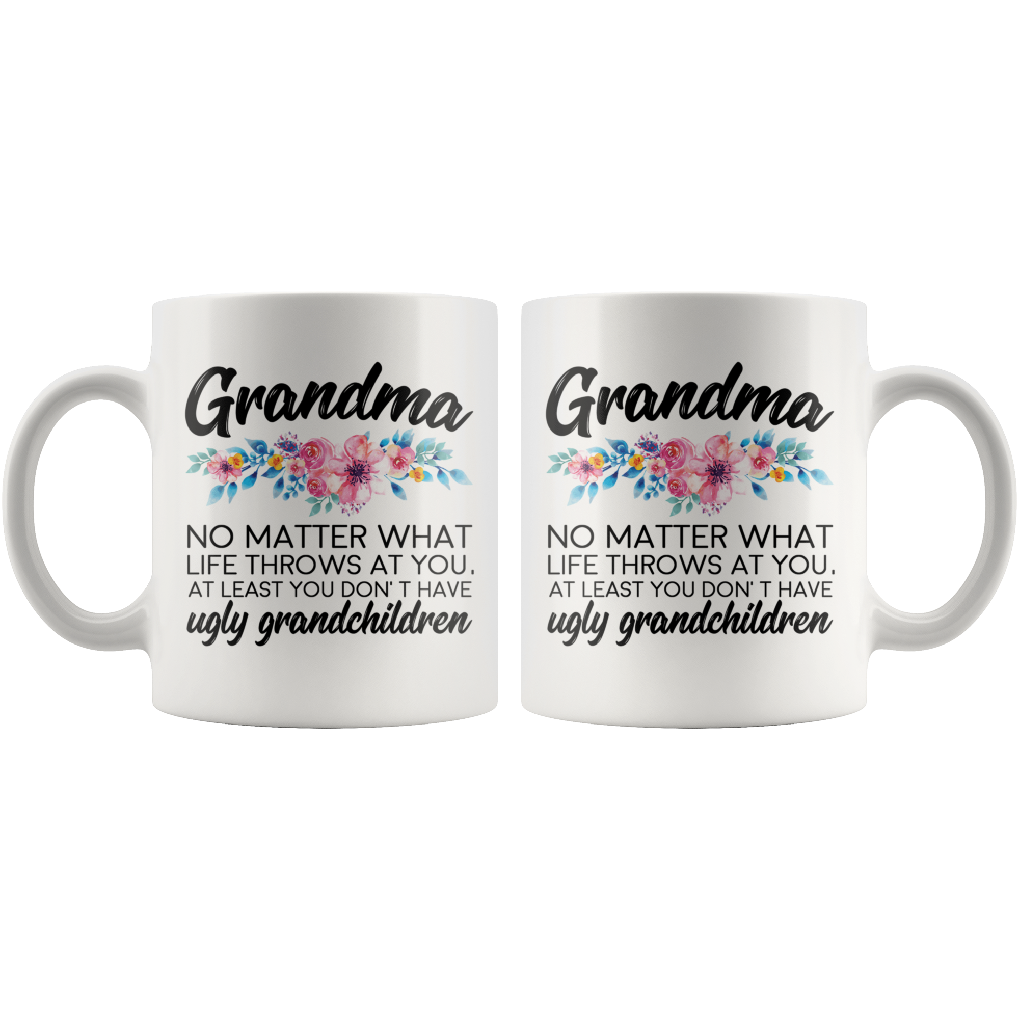 White 11oz Mug - Grandma Ugly Grandchildren