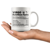 White 11oz Mug - Virgo Nutrition Facts