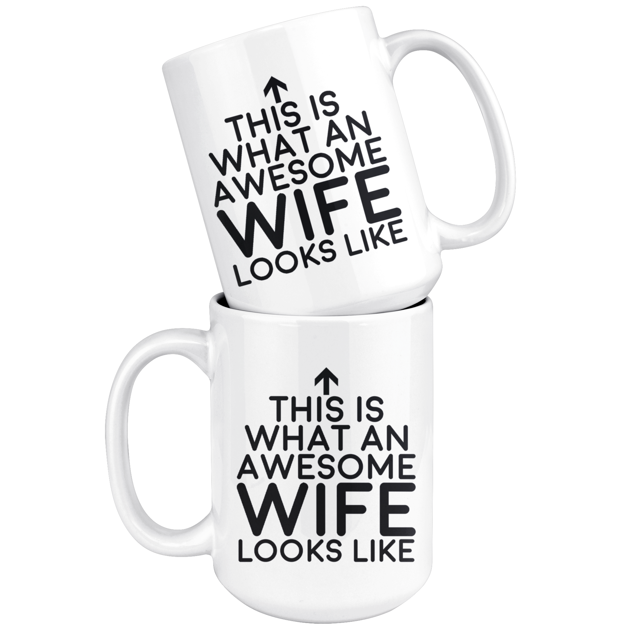 White Mugs - Awesome Wife Looks Like