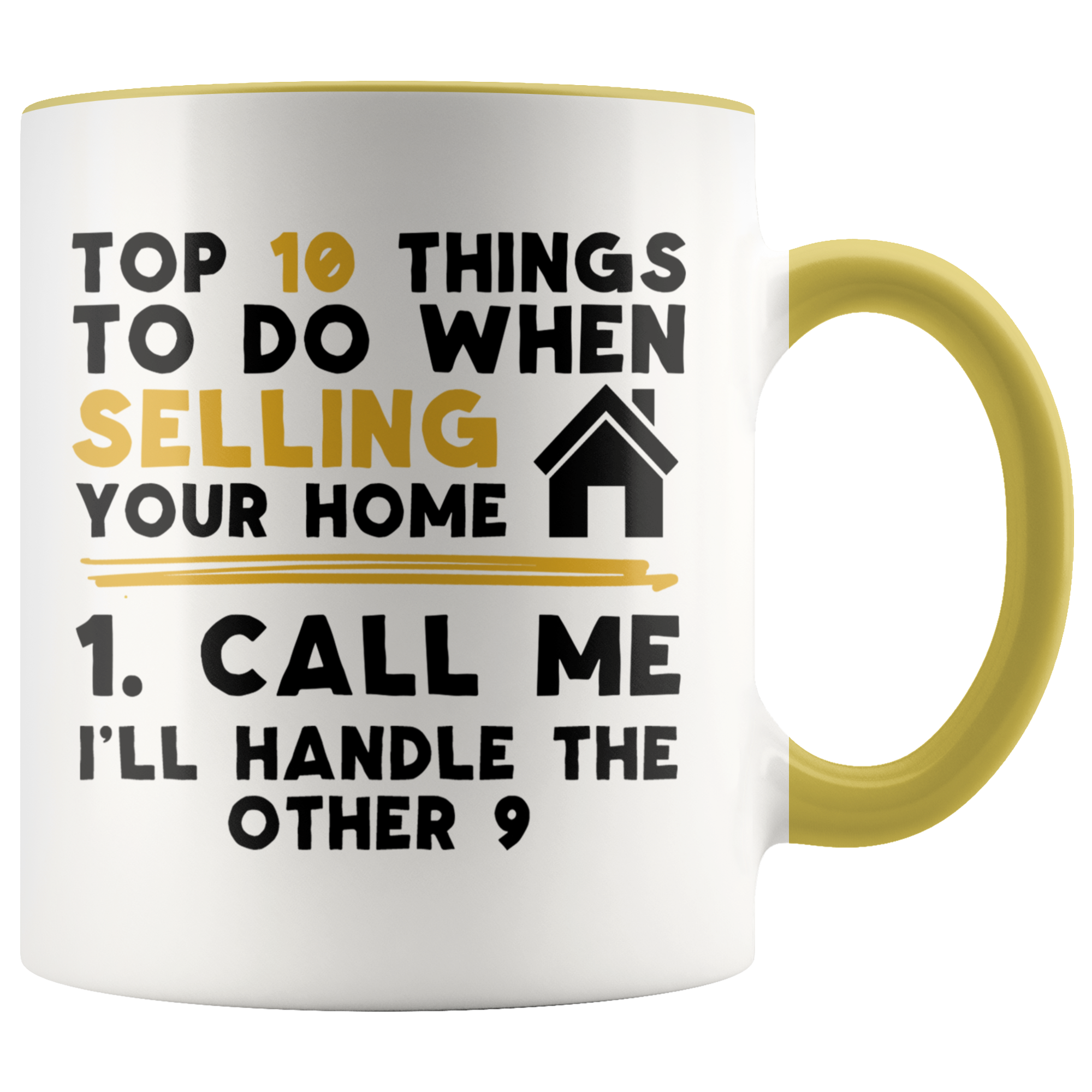 Custom Realtor 10 Accent Mug - Gold
