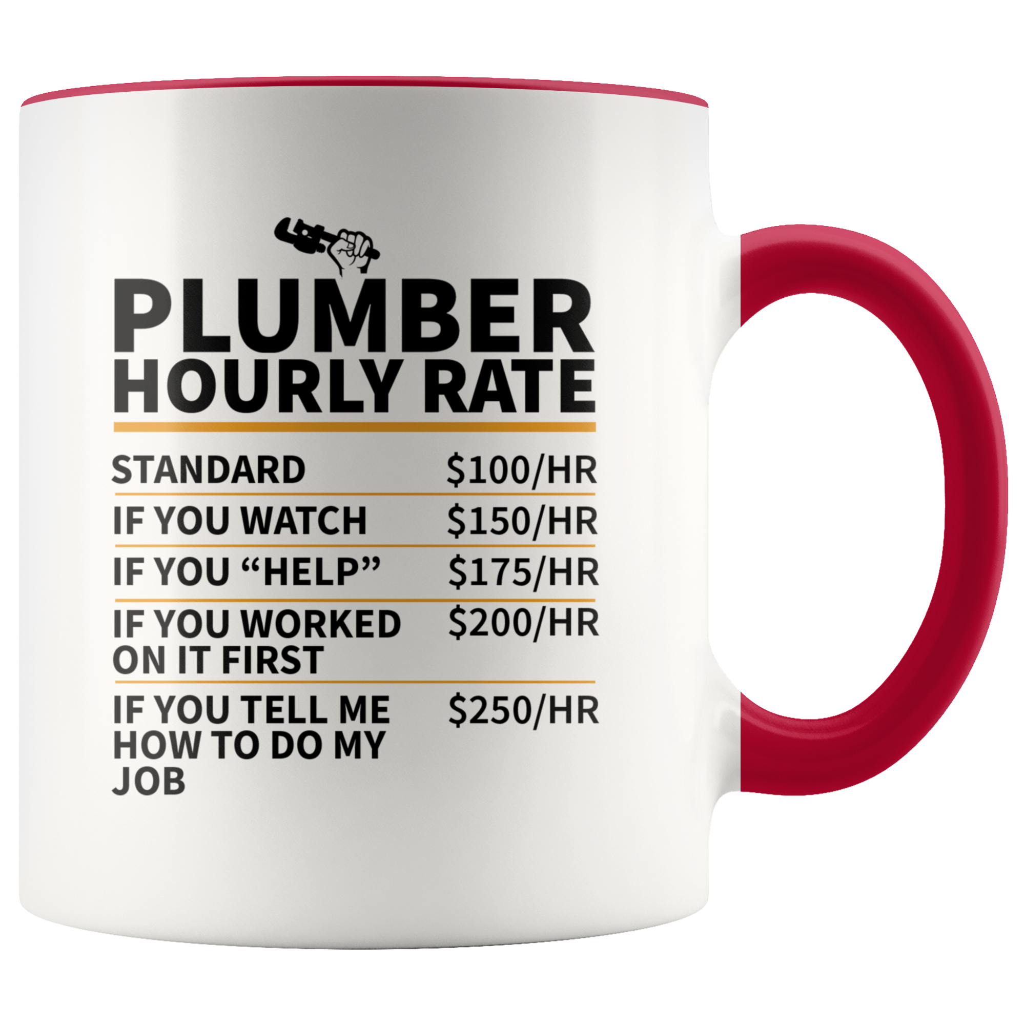 Accent Mug - Plumber Hourly Rate