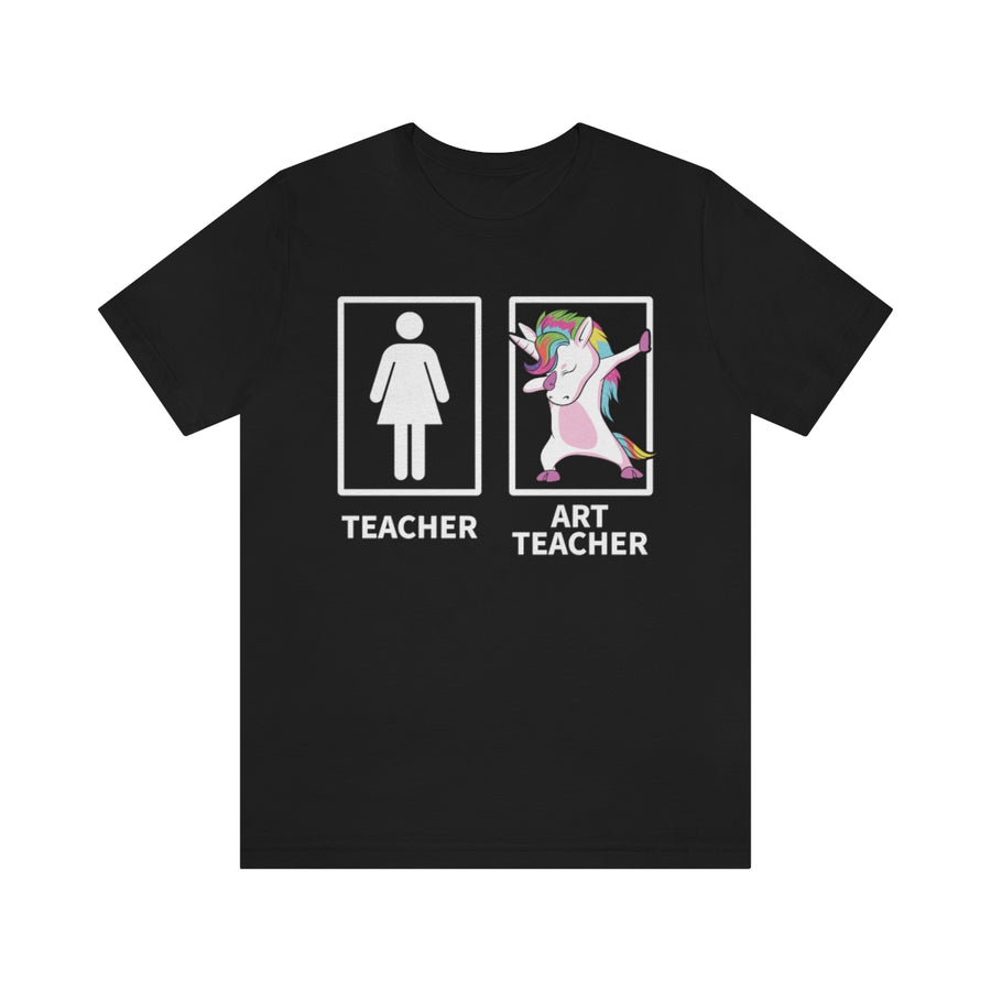 Dabbing Unicorn Art Teacher TShirtSon UK