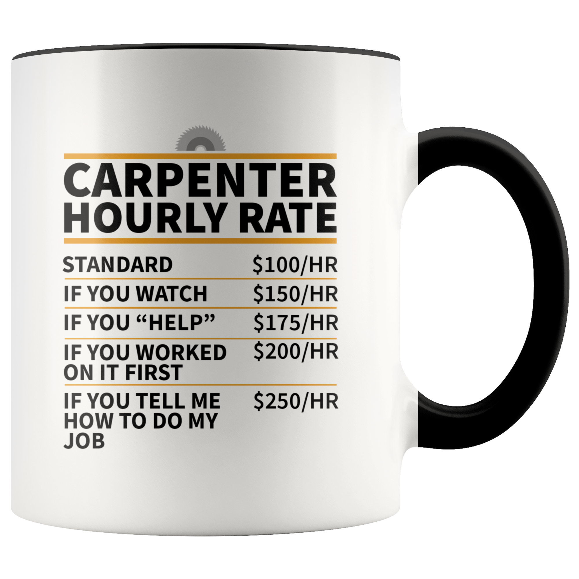 Accent Mug - Carpenter Hourly Rate