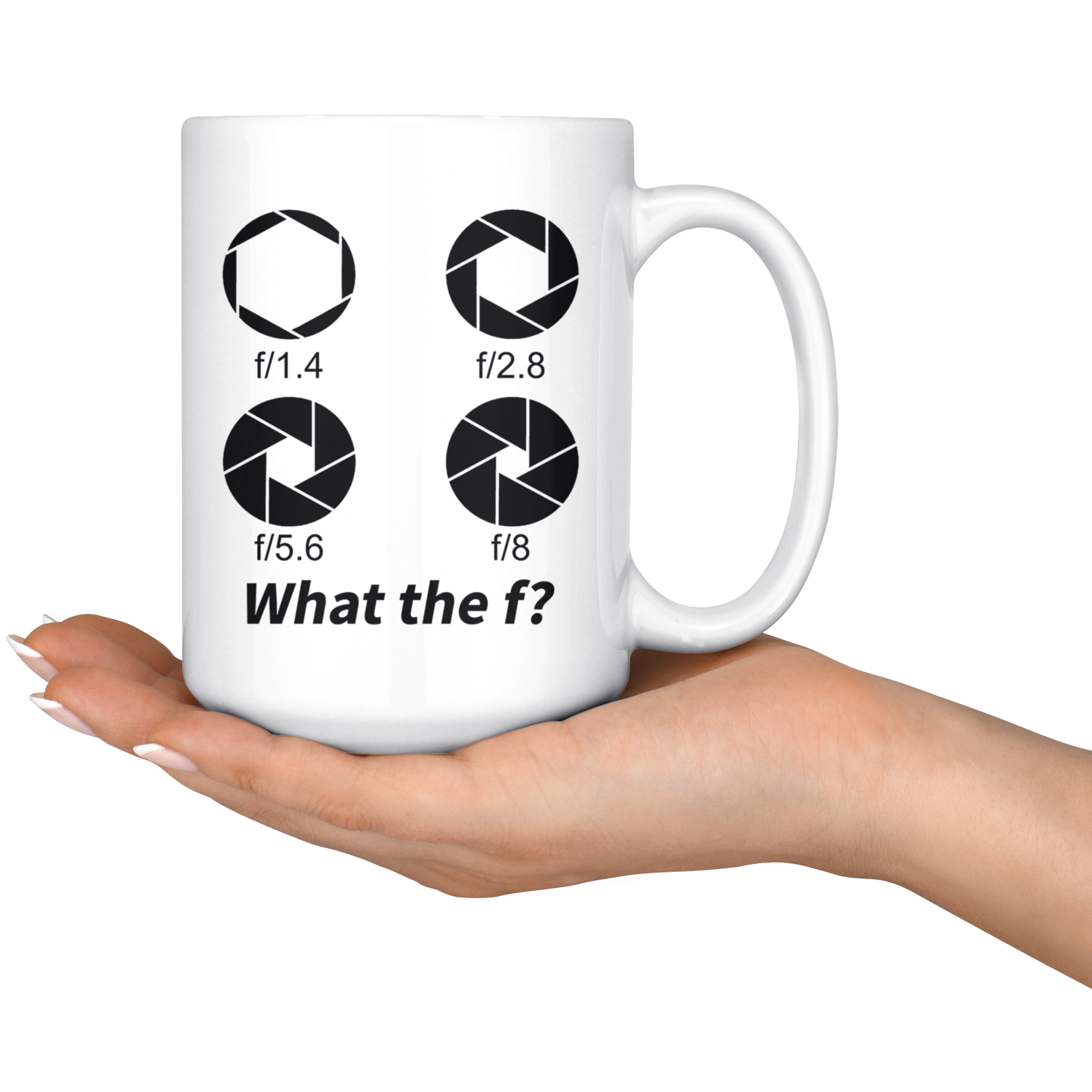 White 15oz Mug - Photographer What The F