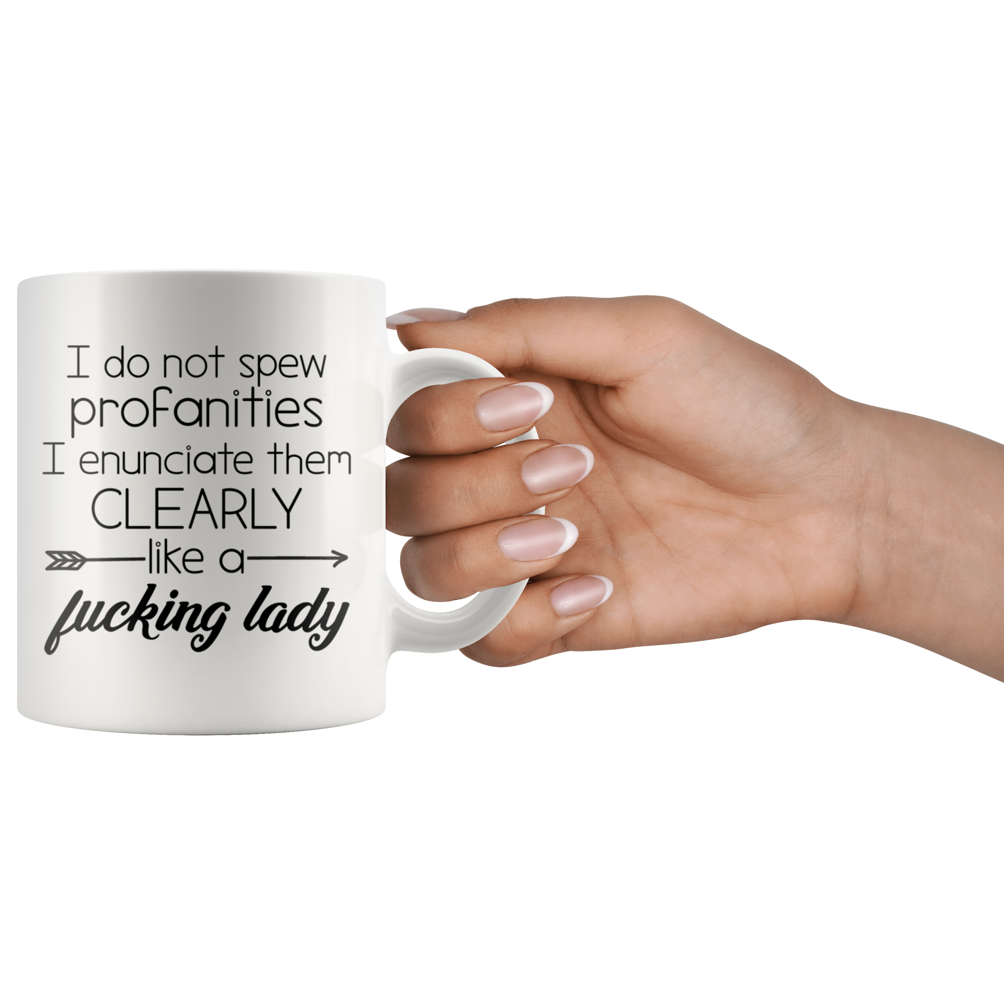 White 11oz Mug - Do Not Spew Profanities