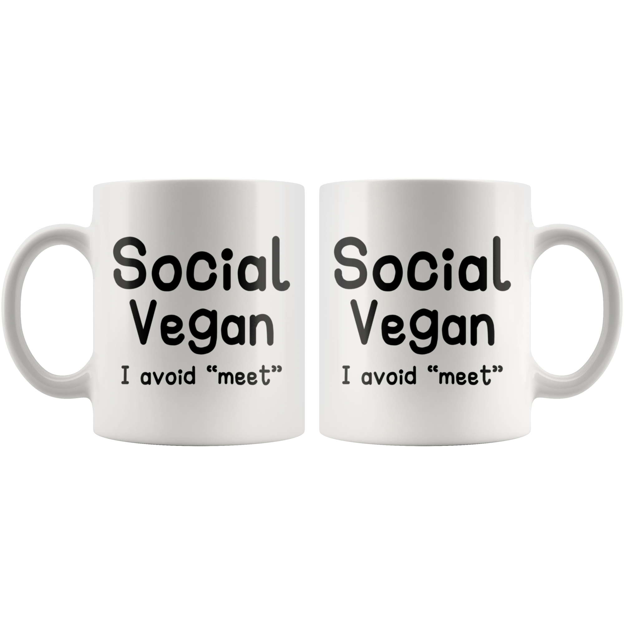 White 11oz Mug - Social Vegan